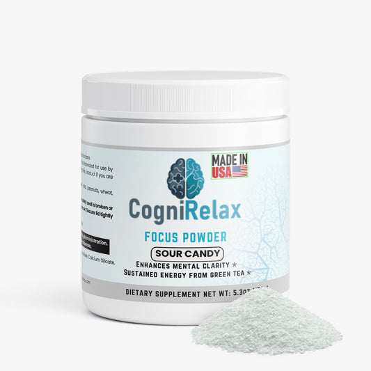 Cogni Relax Focus Powder – Sour Candy Nootropic Drink Mix for Mental Clarity, Clean Energy & Daily Focus