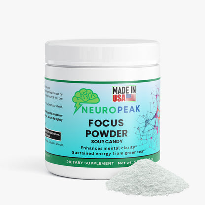 NeuroPeak Focus Powder – Sour Candy Nootropic Drink Mix for Mental Clarity, Clean Energy & Daily Focus