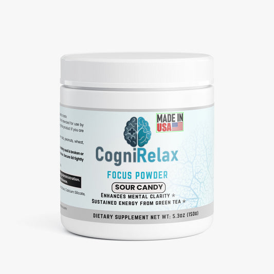 Cogni Relax Focus Powder – Sour Candy Nootropic Drink Mix for Mental Clarity, Clean Energy & Daily Focus