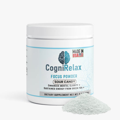 Cogni Relax Focus Powder – Sour Candy Nootropic Drink Mix for Mental Clarity, Clean Energy & Daily Focus