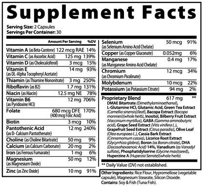 NeuroPeak Brain & Focus Formula – Nootropic Capsules for Mental Clarity, Memory Support, and Cognitive Performance