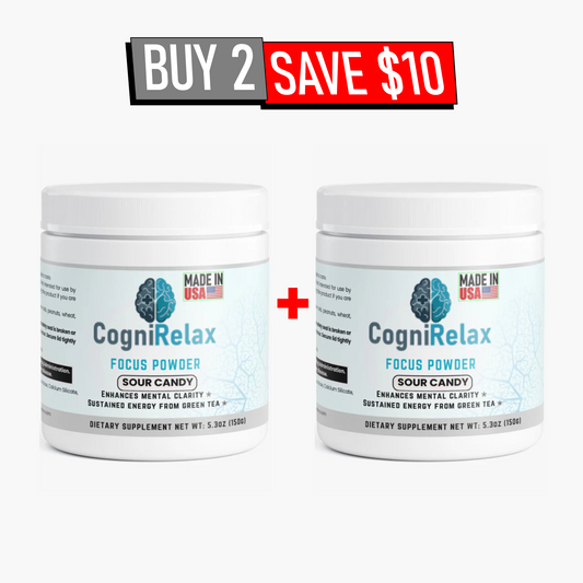 Cogni Relax Focus Powder – Sour Candy Nootropic Drink Mix for Mental Clarity, Clean Energy & Daily Focus