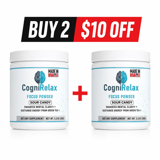 Cogni Relax Focus Powder – Sour Candy Nootropic Drink Mix for Mental Clarity, Clean Energy & Daily Focus